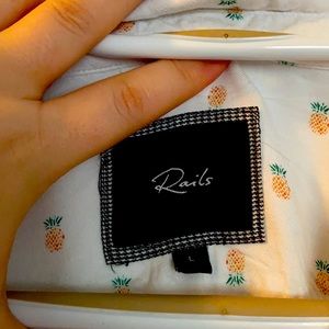 Pineapple Rails button down shirt! Barely worn